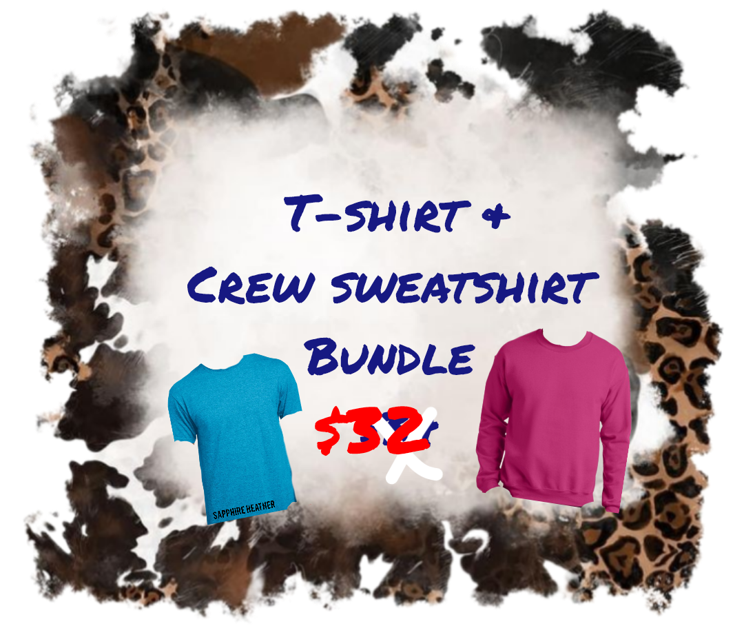 T-shirt and Crew Sweatshirt Bundle $32
