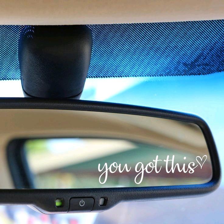 12 Positive Mirror Detail Stickers, Funny Affirmation Decal, Car Mirror Sticker, Positive Reminder