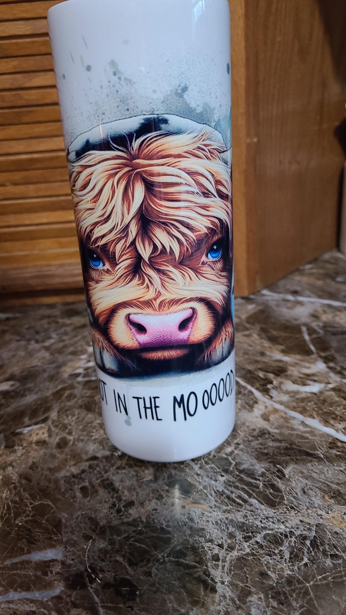 Highland cow "NOT in the moooood" 20 Oz tumbler