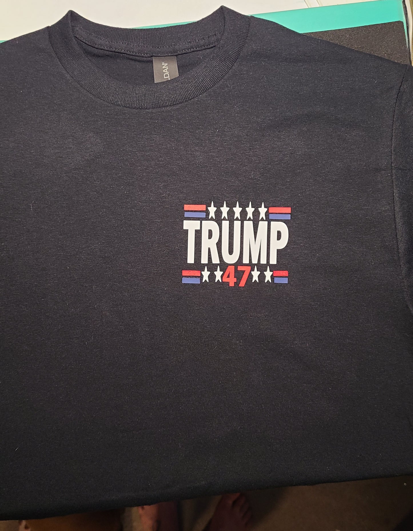 I'm voting for the felon Trump 2024 unisex size cotton t-shirts