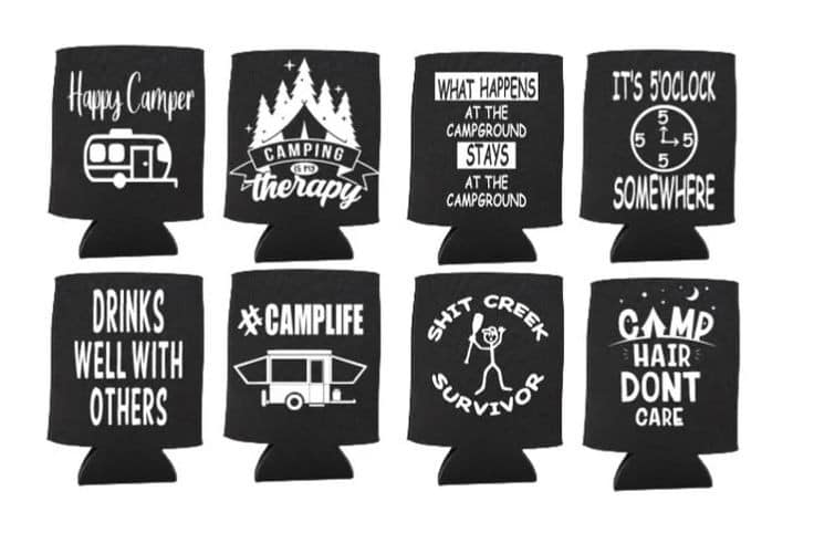 Camping Can Koozies 4pk