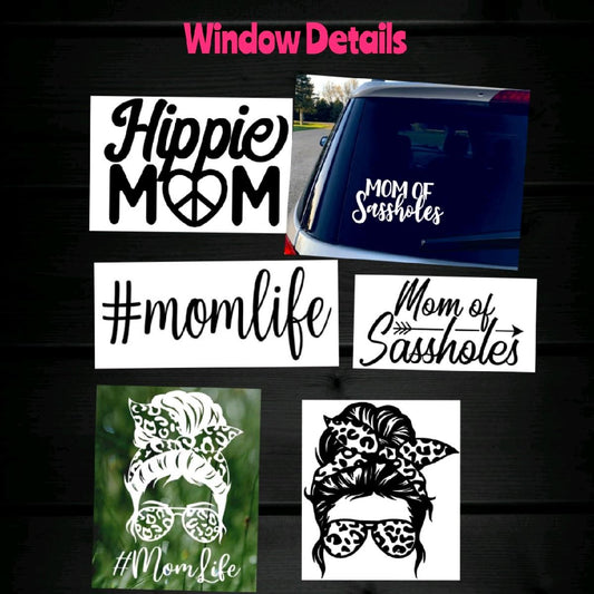 Vinyl Detail Stickers #momlife - Perfect for Mom's Collection, Momlife Vinyl Decal Sticker | Car, Truck, Van