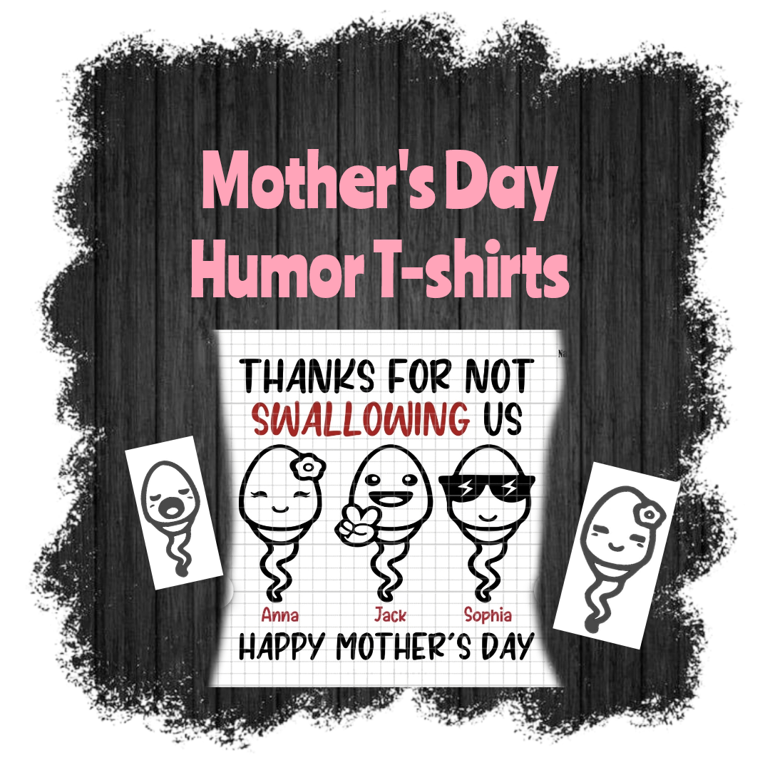 Mother's day humor t-shirt, Personalized with names, Softstyle gildan unisex size T-shirts shortsleeve
