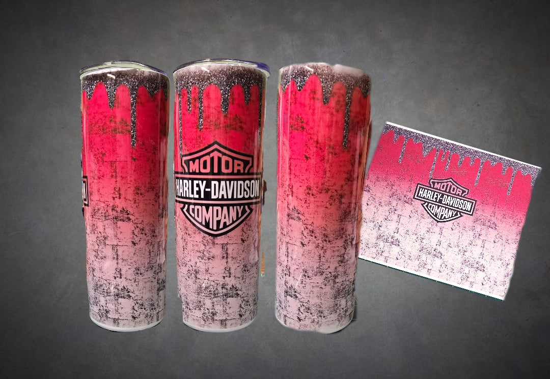 Harley Davidson motorcycle 20oz tumbler, Stainless Steel Tumbler with Lid, Biker gift