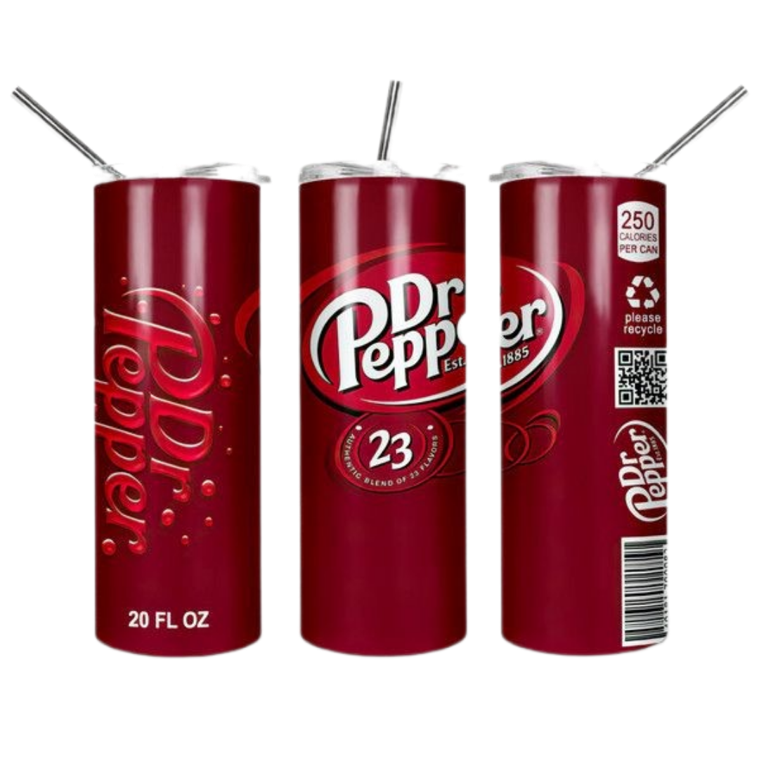 Dr. Pepper Tumblers w/lid and straw, Dr. Pepper lover, great gift