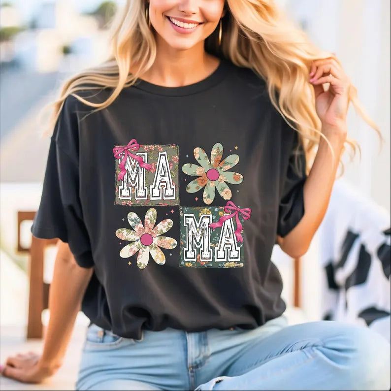 Floral Mama DTF Transfer, Mama Dtf Transfers, Mother's Day Dtf Transfer, Retro Mama Dtf Transfer, Boho Mama Transfer, Groovy Mama Dtf