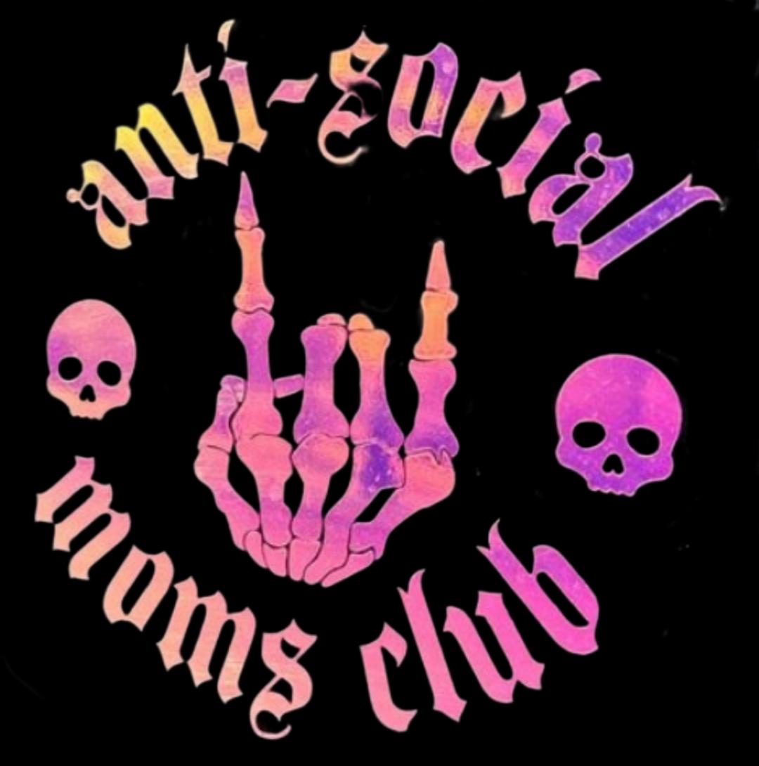 Anti-social moms club Decal sticker | Easy Application | Rearview Mirror Car Decal | Mirror Decal | Decal | Gift for Her | Car Mirror Decal