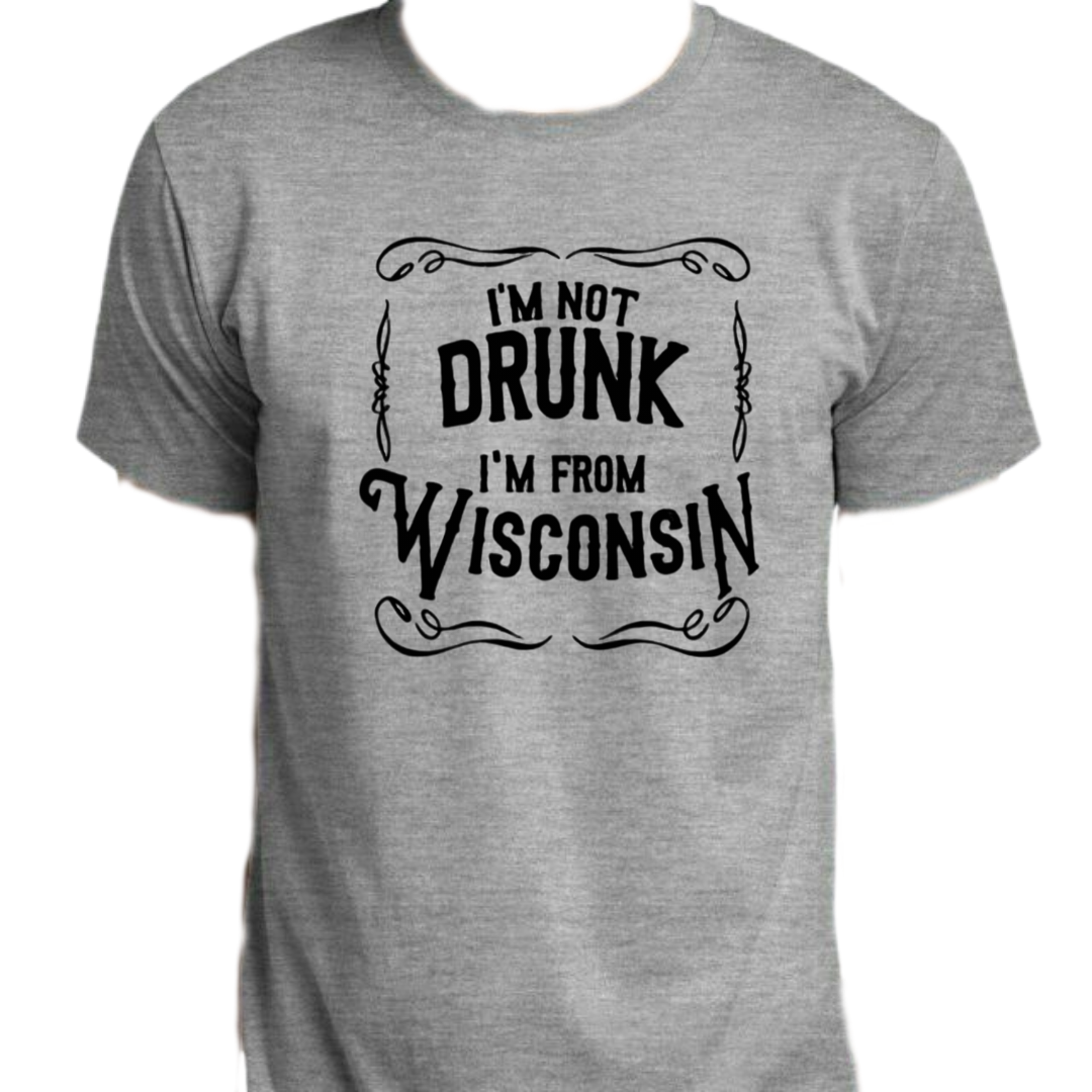 Drink Wisconsin unisex T-shirt. Midwest shirt, Drinking shirt,Funny Wisconsin Beer Drinking Shirt: Game Day Tee, Beer Lover Gift