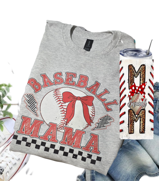 Baseball T-Shirt and Tumbler Combo, Baseball Game Day Shirt for Women, Baseball Game Day T-shirt, Baseball Mom Shirt, Game Day Baseball, Game Day Tee for Women