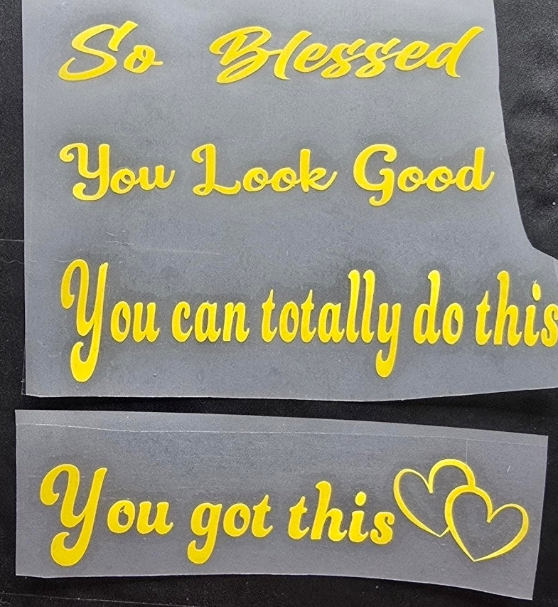 12 Positive Mirror Detail Stickers, Funny Affirmation Decal, Car Mirror Sticker, Positive Reminder