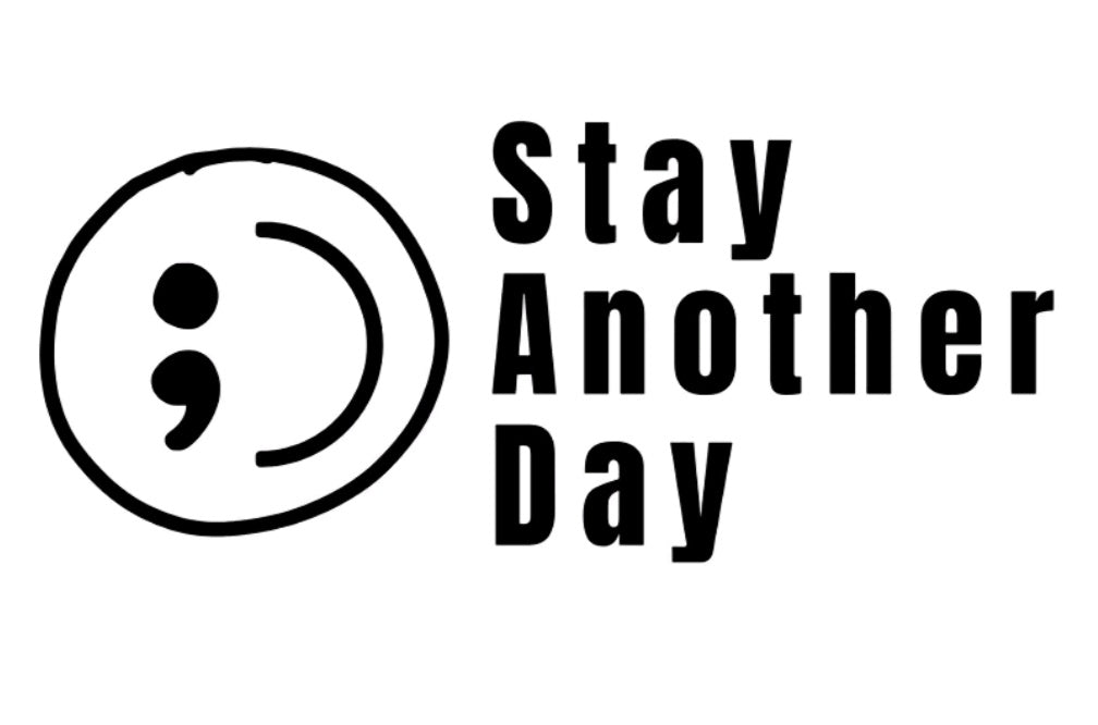 SAD Stay Another Day detail window sticker, Mental health awareness