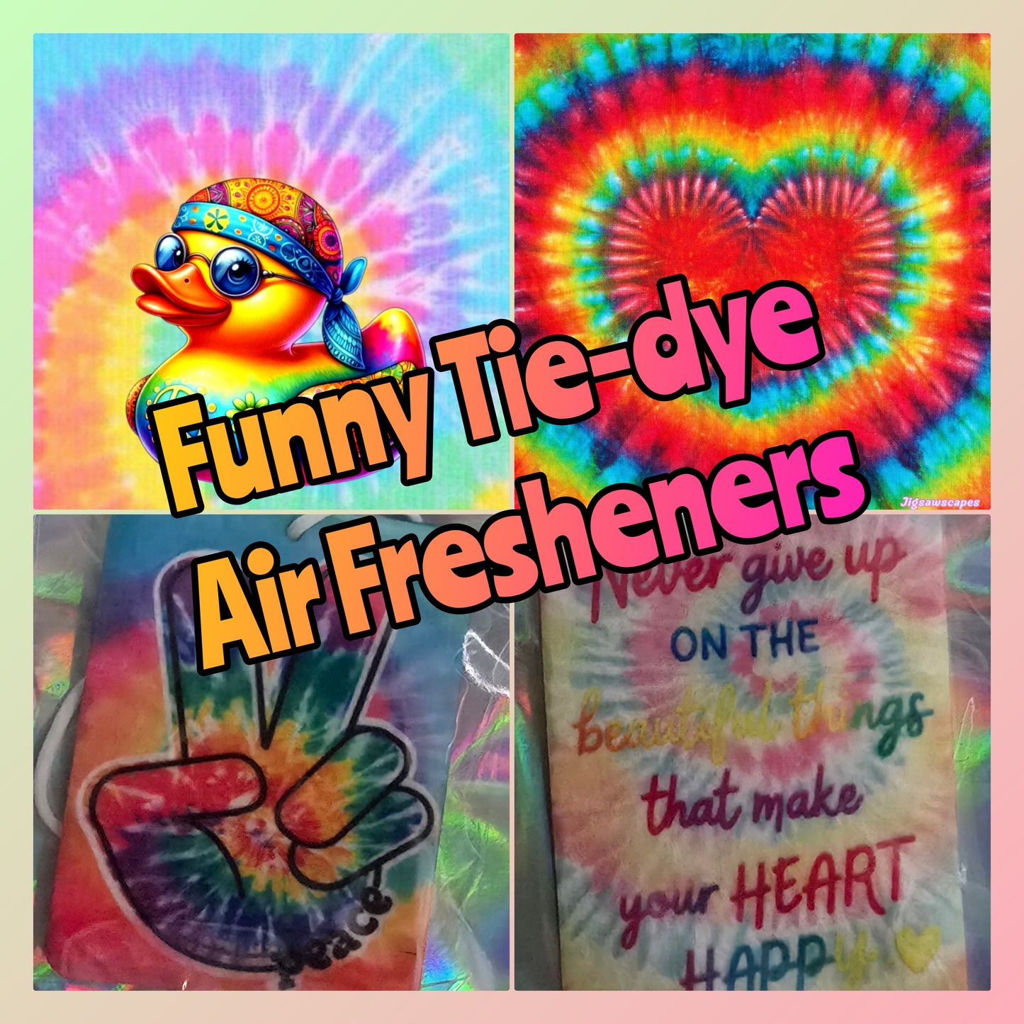 Tie-Dye Air Fresheners, gifts, co-worker gift, Kinda Classy Kinda Hood Tie Dye Scented Car Air Freshener | Car Air Fresheners | Car Accessories | Car Fragrances