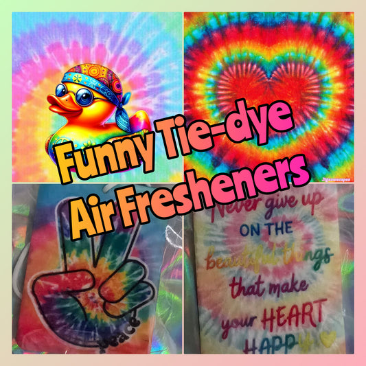 Tie-Dye Air Fresheners, gifts, co-worker gift, Kinda Classy Kinda Hood Tie Dye Scented Car Air Freshener | Car Air Fresheners | Car Accessories | Car Fragrances
