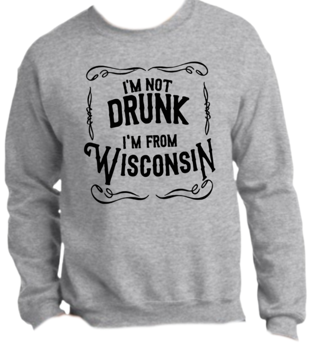 Drink Wisconsin unisex T-shirt. Midwest shirt, Drinking shirt,Funny Wisconsin Beer Drinking Shirt: Game Day Tee, Beer Lover Gift