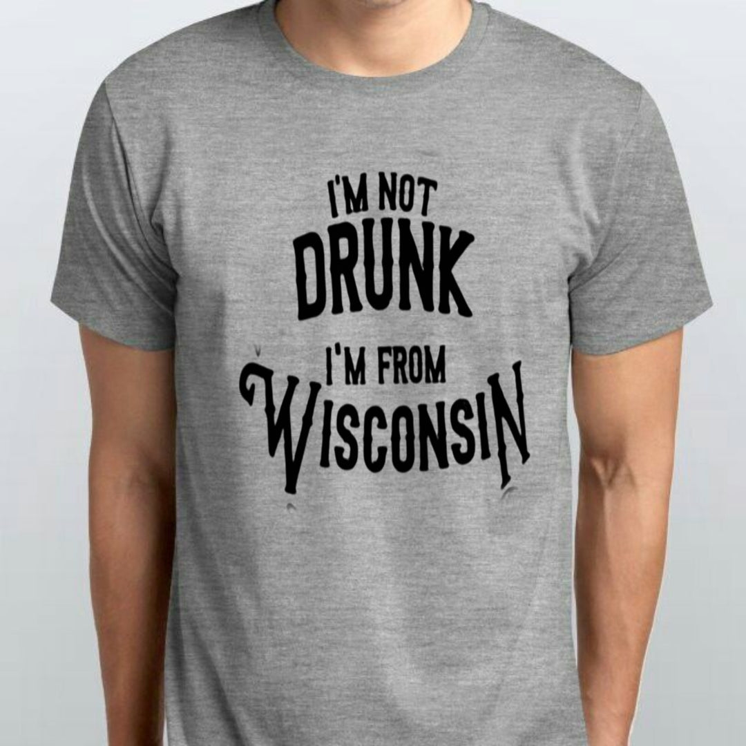 Drink Wisconsin unisex T-shirt. Midwest shirt, Drinking shirt,Funny Wisconsin Beer Drinking Shirt: Game Day Tee, Beer Lover Gift