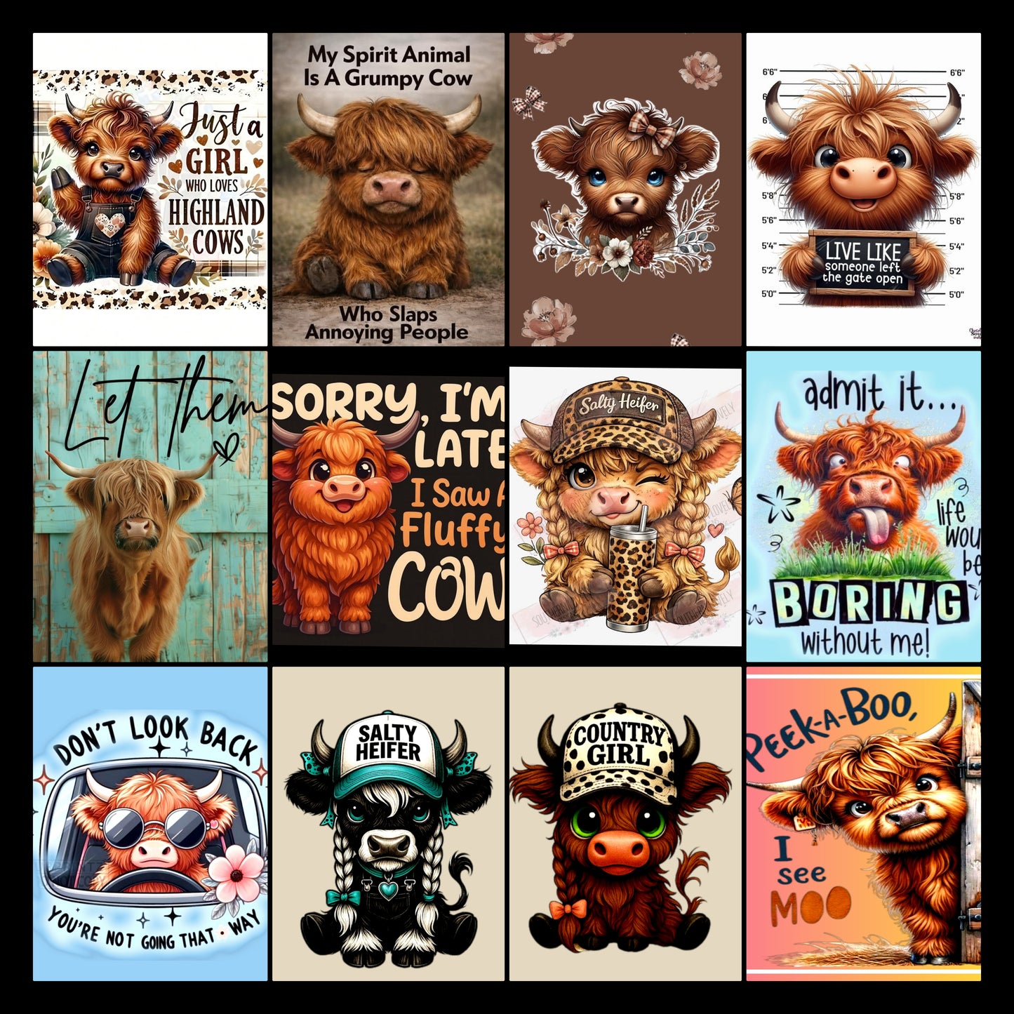 Highland Cows scented car fresheners and decor, gifts, co-worker gift,