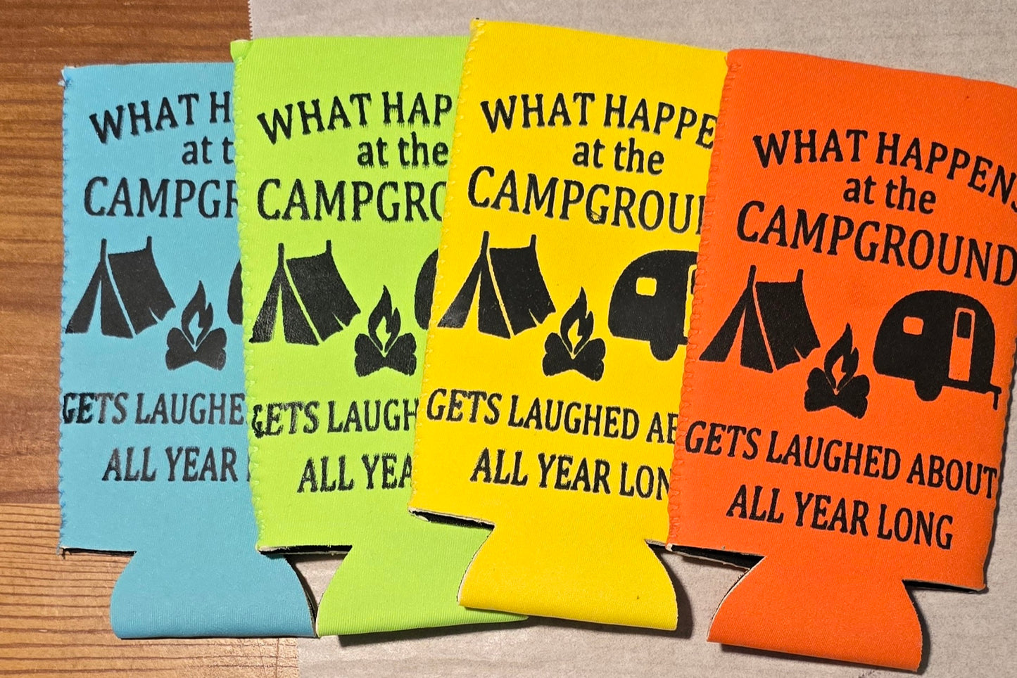 Camping Can Koozies 4pk
