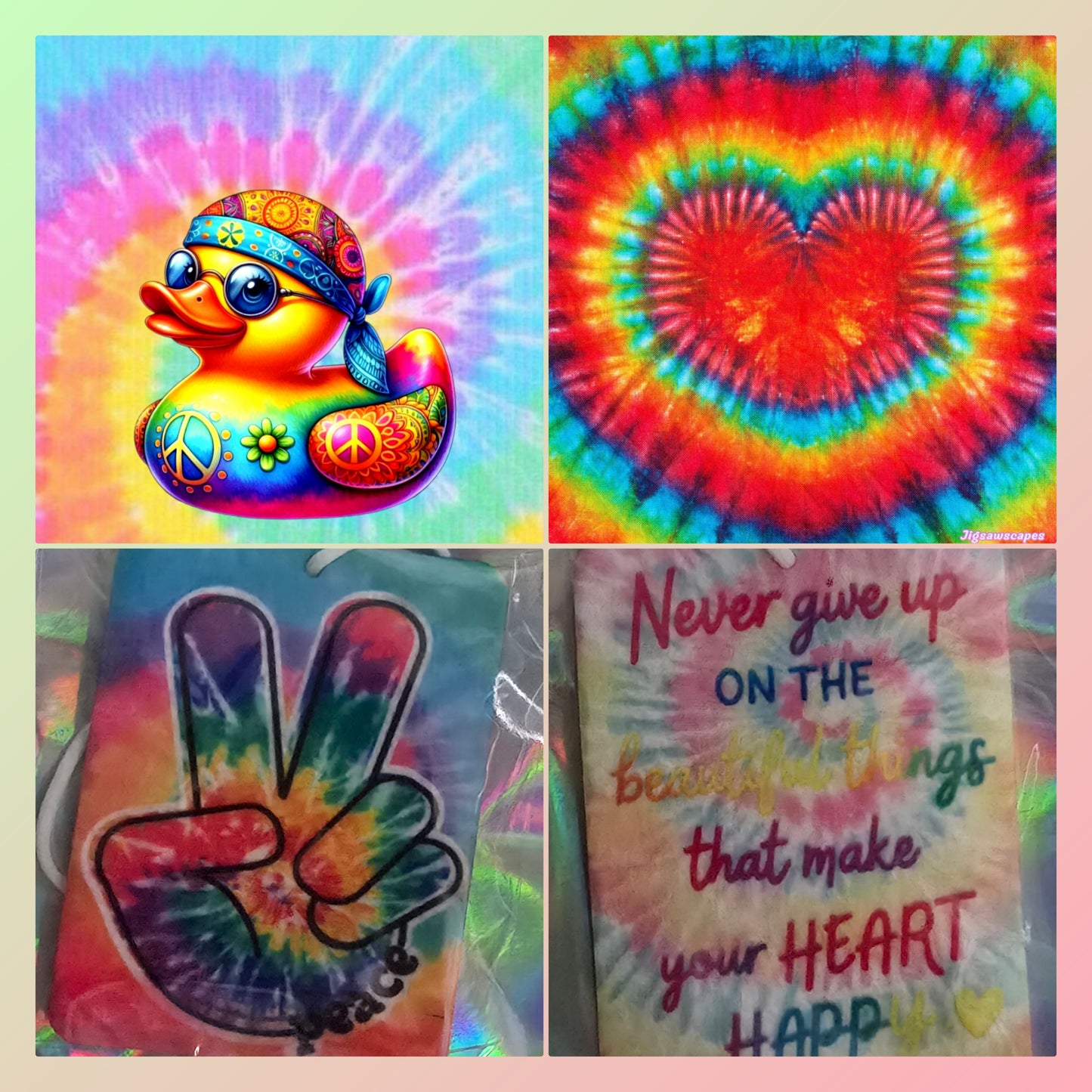 Tie-Dye Air Fresheners, gifts, co-worker gift, Kinda Classy Kinda Hood Tie Dye Scented Car Air Freshener | Car Air Fresheners | Car Accessories | Car Fragrances