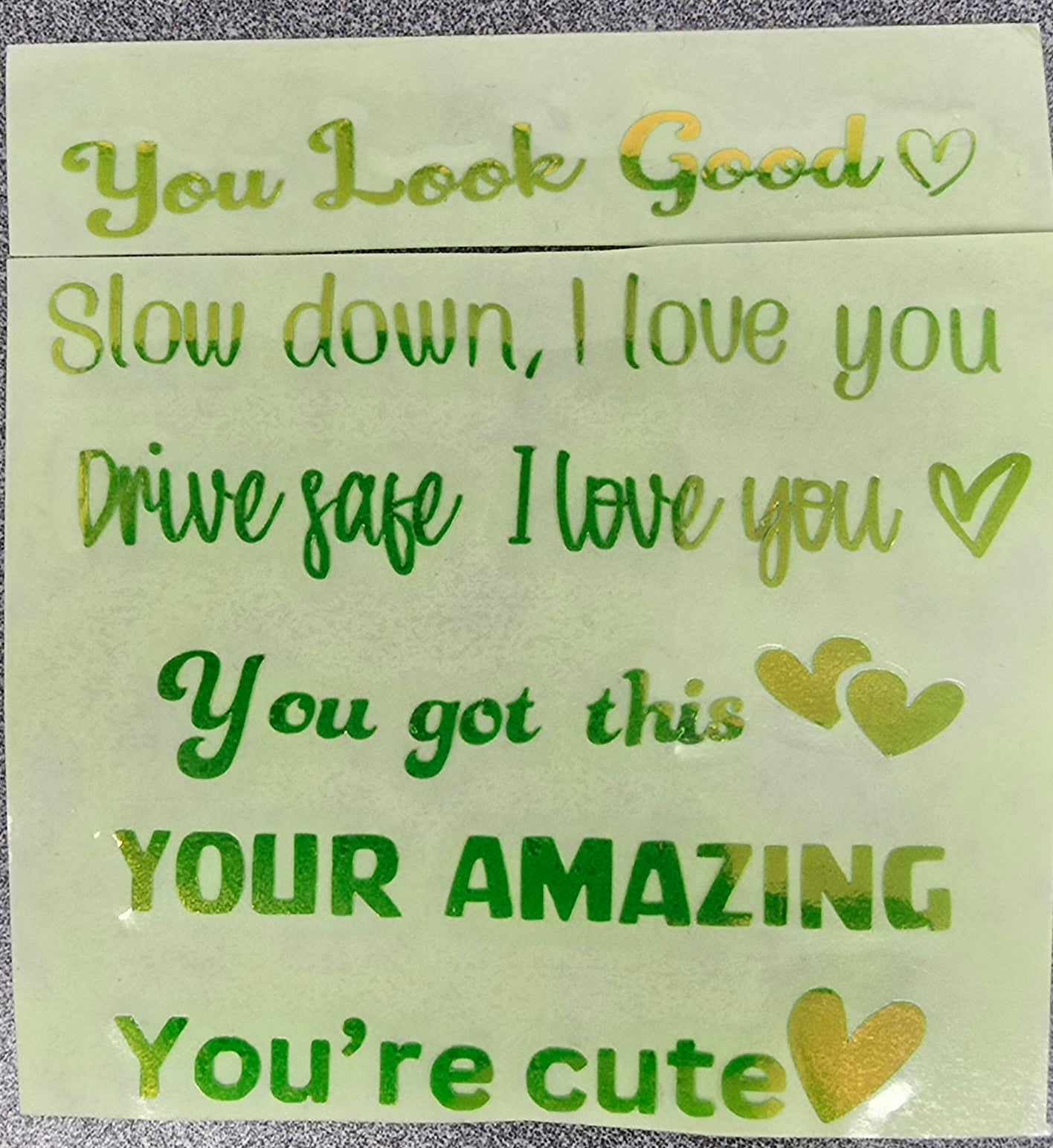 12 Positive Mirror Detail Stickers, Funny Affirmation Decal, Car Mirror Sticker, Positive Reminder