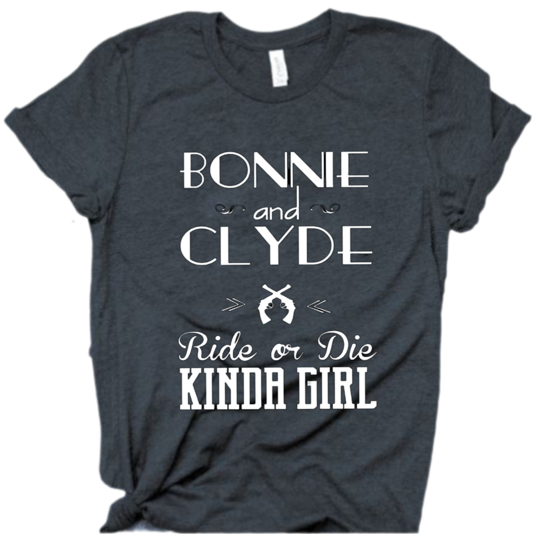 Bonnie and Clyde Shirt, Bonnie & Clyde Vintage Tee – Retro Gangster Graphic