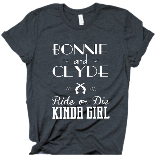 Bonnie and Clyde Shirt, Bonnie & Clyde Vintage Tee – Retro Gangster Graphic
