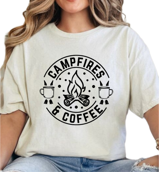 Camping Shirt, Camping Shirts for Women & Men, Campfires and Cocktails, Adventure Shirt, Funny Camping Shirt, Vacation Shirt, Road Trip Shirt